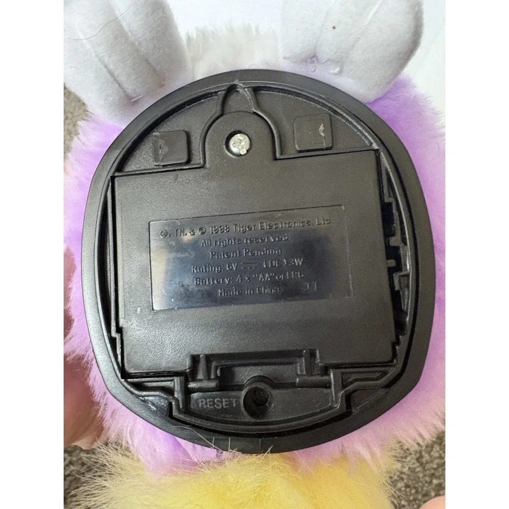 Vintage Furby Purple Yellow Springtime Blue Eyes Limited Edition Works 1999